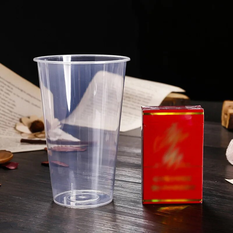 kõva korduvkasutatav BubbLe teetass ühekordselt plastist piima-tee-boba tass peoks ühekordse kaane ja õlgveriiniga pokaaliga