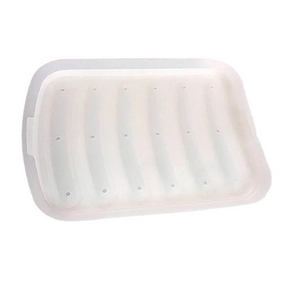 Kalup za izradu kobasica 6 rešetki Silikonski DIY kalupi za pravljenje hrenovki sa šunkom s poklopcem Kuhinjske kobasice Alati za pečenje kolača Kalupi