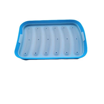 Kalup za izradu kobasica 6 rešetki Silikonski DIY kalupi za pravljenje hrenovki sa šunkom s poklopcem Kuhinjske kobasice Alati za pečenje kolača Kalupi