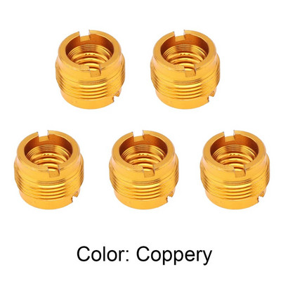 5 vnt. 3/8 moteriškas į 5/8 vyriškas sraigtinis adapterio keitiklis mikrofono stovui, mikrofono stovo laikiklio adapteris aukso juodos spalvos priedai