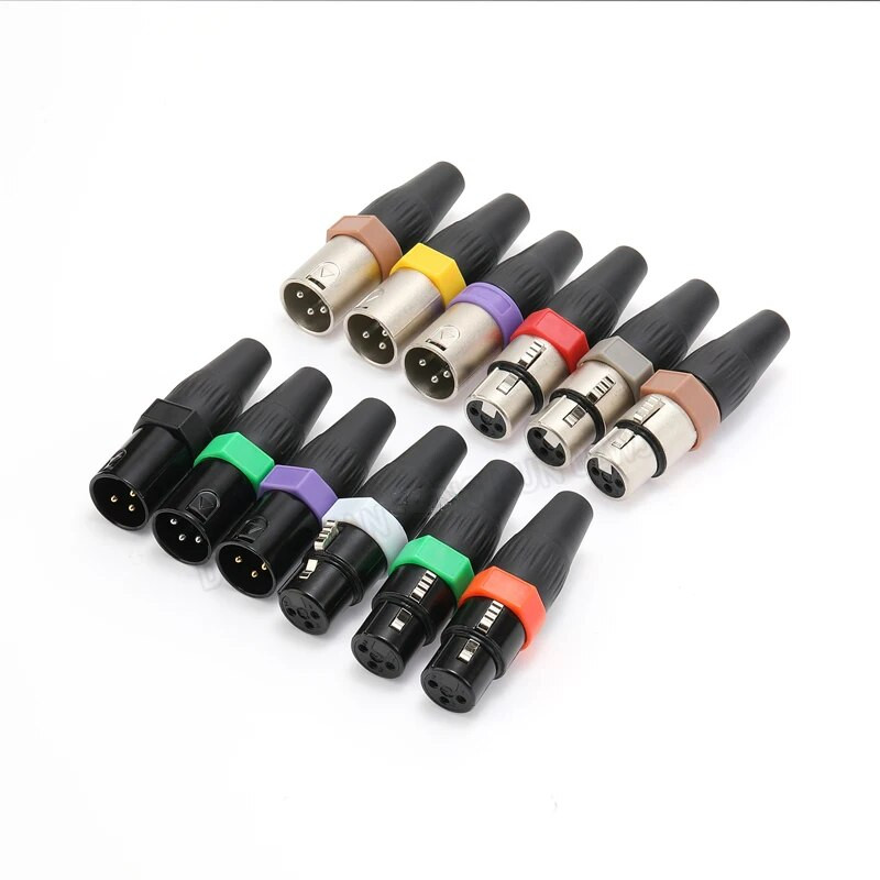 2 vnt Mikrofono besisukantis spalvotas žiedas YS-CCR, skirtas YS136N / YS137N XLR kištuko besisukantis žiedas kelių spalvų žymeklio žiedas 10 spalvų