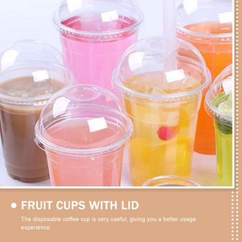Drink Juice Cup Clear Coffee Cups Καπάκια Διαφανής Συσκευασία ποτών Μίας χρήσης Πλαστικό Cold Abs Πακέτο Παιδί για πάρτι
