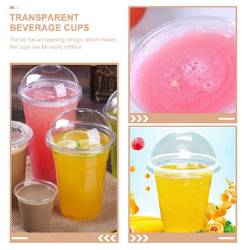 Чаша за сок за напитки Прозрачни чаши за кафе Капаци Прозрачни опаковки за напитки Еднократна пластмасова студена опаковка за корема Дете за парти