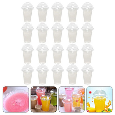 Drink Juice Cup Clear Coffee Cups Καπάκια Διαφανής Συσκευασία ποτών Μίας χρήσης Πλαστικό Cold Abs Πακέτο Παιδί για πάρτι
