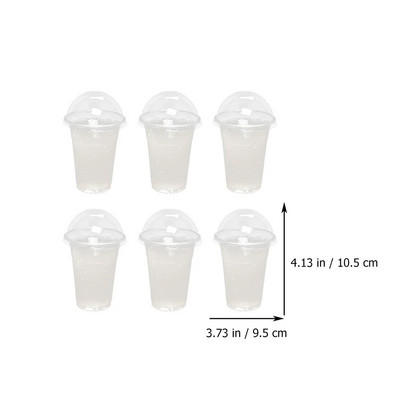 Drink Juice Cup Clear Coffee Cups Καπάκια Διαφανής Συσκευασία ποτών Μίας χρήσης Πλαστικό Cold Abs Πακέτο Παιδί για πάρτι