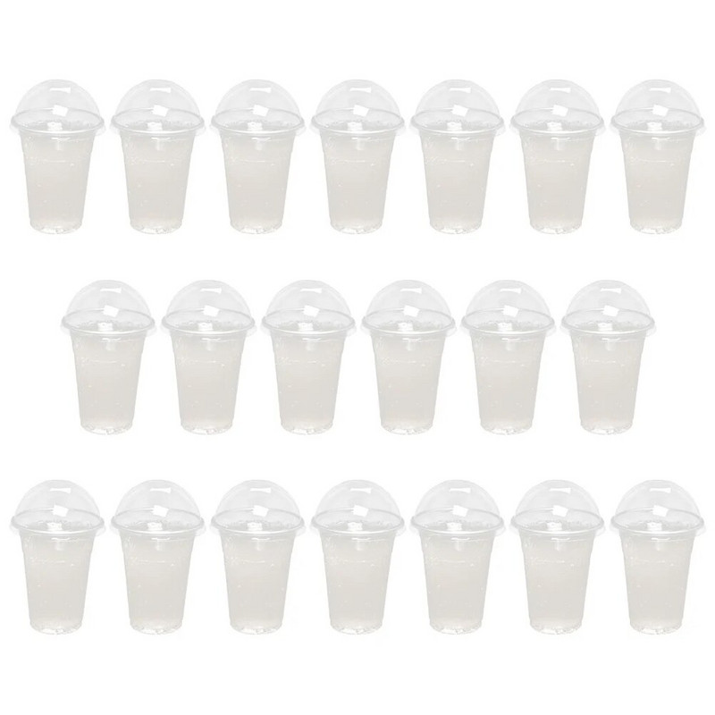 Gėrimų sulčių puodelis Skaidrios kavos puodeliai Dangteliai skaidrūs gėrimų pakuotė Vienkartinė plastikinė šalto pilvo pūtimo pakuotė Vaikas vakarėliui