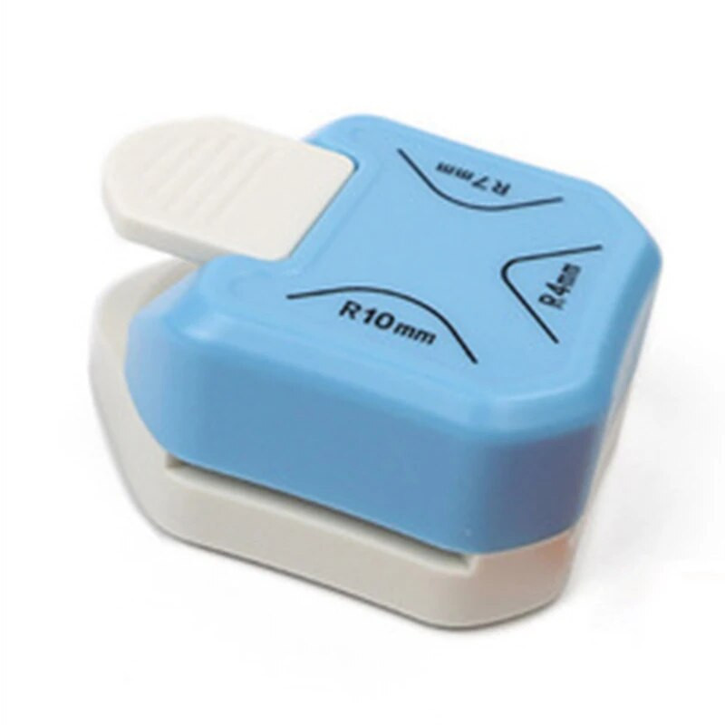 Stūra apaļš perforators 3 vienā pārnēsājams 3 virzienu stūra griezējs papīra izstrādājumiem R4mm R7mm R10mm dažādu stūru griešanai