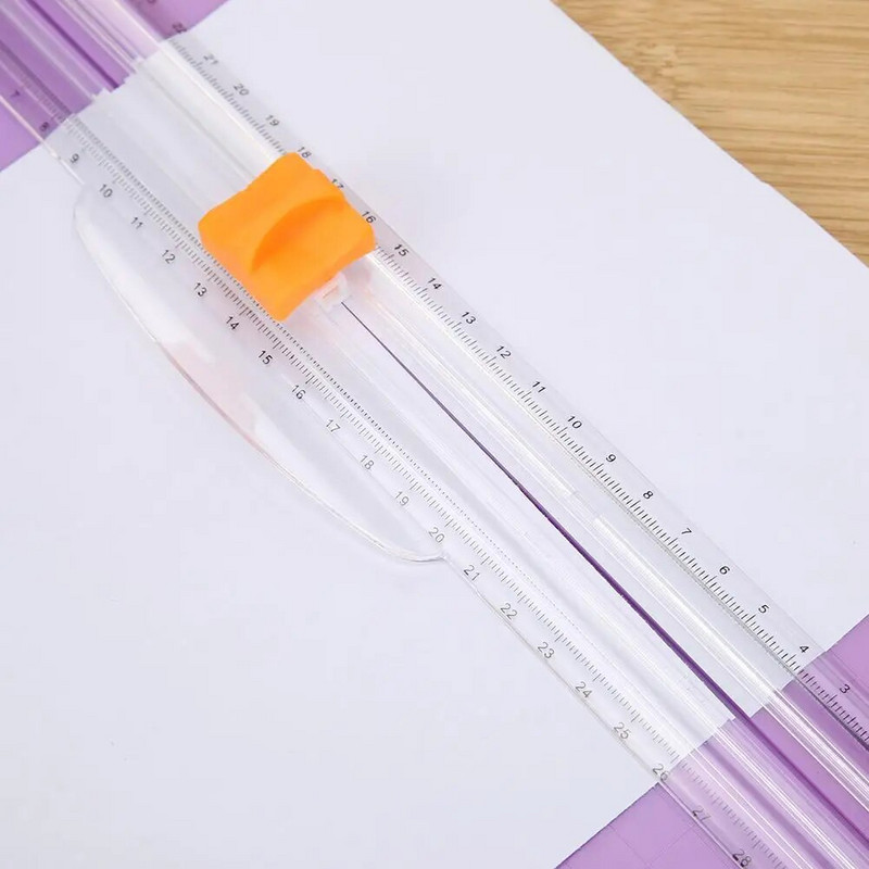 Popieriaus žoliapjovės atsarginis peilis Popieriaus pjaustytuvo metalinis peiliukas, patogus slydimas su automatine apsaugos apsauga kuponų amatų nuotraukoms