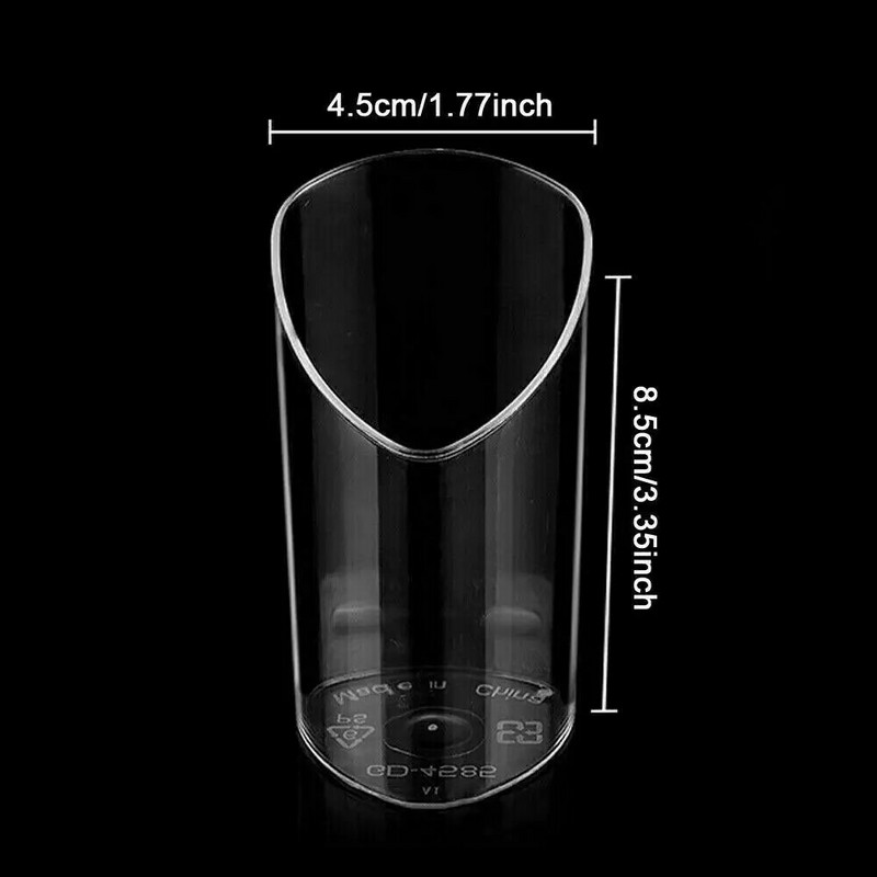 5 vnt., 80 ml vienkartiniai desertiniai puodeliai, skaidrūs plastikiniai ledų puodeliai, putėsių puodukai, namų vakarėlio vestuvių reikmenys