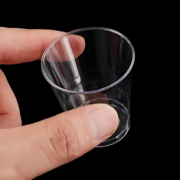 30/50X στρογγυλά επαναχρησιμοποιήσιμα πλαστικά ποτήρια επιδόρπιο ποτήρια μιας χρήσης ποτά από γυαλί