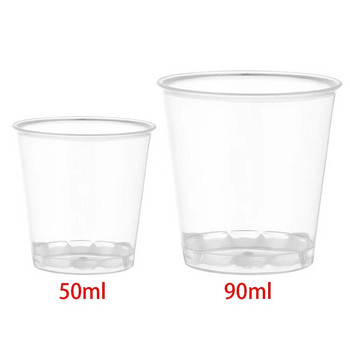30/50X кръгли пластмасови чаши за многократна употреба Десертни чаши Еднократни стъклени напитки