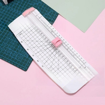 Резачка за хартия, преносим тример за хартия, 12-инчов нож за хартия, инструмент за скрапбукинг със странична линийка за хартия за занаяти, хартия A4 A5