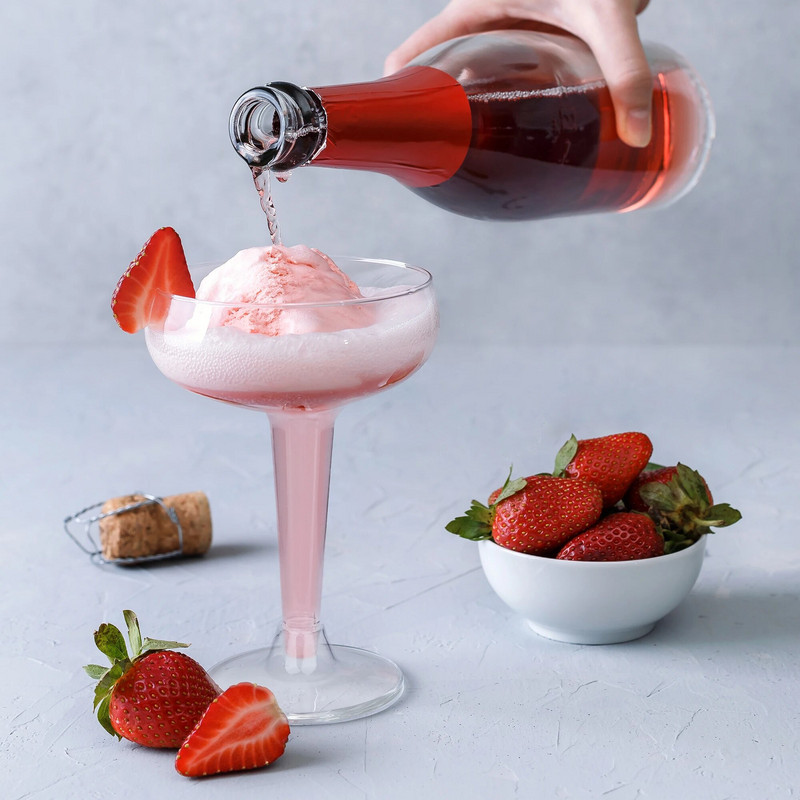 6gab Plastmasas vienreizējās lietošanas kauss šampanieša flautas Vienreizējās lietošanas glāzes Glitter Kāzu ballīte Grauzdēšana Caurspīdīga plastmasas glāze