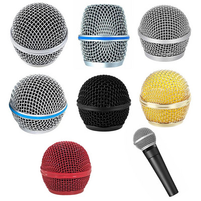 Cap de înlocuire pentru microfon, plasă de oțel, microfon portabil, cap de plasă, pentru 58 de microfon, se potrivește pentru Shure-Beta