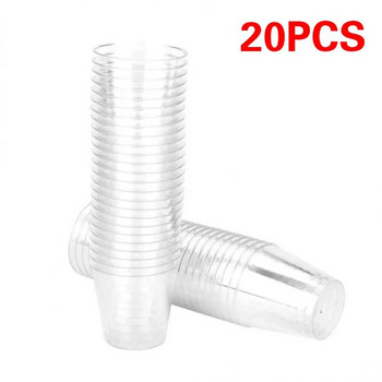 20 бр. 30 мл пластмасови чаши за стрелба за еднократна употреба за партита Сватбени пластмасови порционни чаши Еднократни чаши за съхранение за парти
