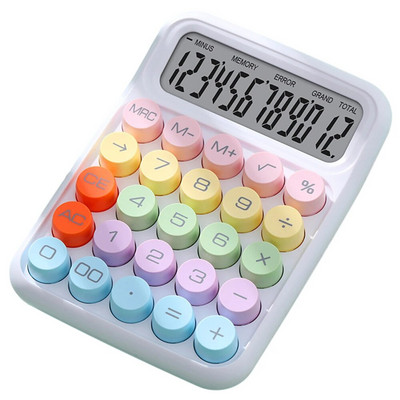 Novi kalkulator, prijenosni mehanički gumbi, kalkulator jednostavan za korištenje, za ured, školu, dom, vintage stolni pribor