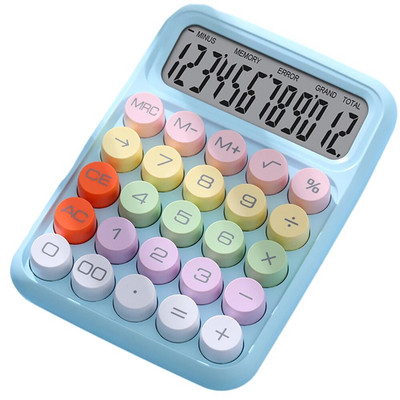 Novi kalkulator, prijenosni mehanički gumbi, kalkulator jednostavan za korištenje, za ured, školu, dom, vintage stolni pribor