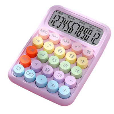Novi kalkulator, prijenosni mehanički gumbi, kalkulator jednostavan za korištenje, za ured, školu, dom, vintage stolni pribor