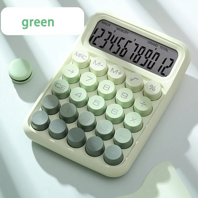 Coreea Kawaii Calculator Cartoon Candy Color Silențios Tastatură mecanică Calculator de birou pentru învățare financiară și contabilă