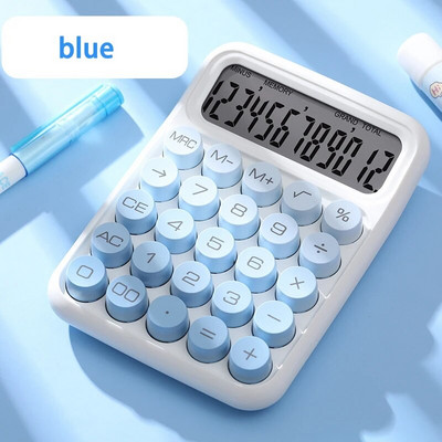 Coreea Kawaii Calculator Cartoon Candy Color Silențios Tastatură mecanică Calculator de birou pentru învățare financiară și contabilă