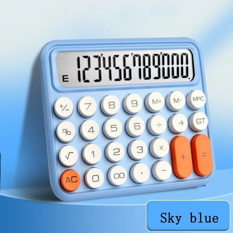 Coreea Kawaii Calculator Cartoon Candy Color Silențios Tastatură mecanică Calculator de birou pentru învățare financiară și contabilă