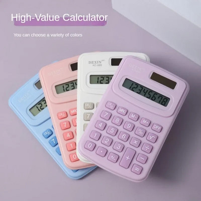 2024 Нов малък калкулатор Безшумен калкулатор Мини версия Обучаващ се спомагателен преносим калкулатор