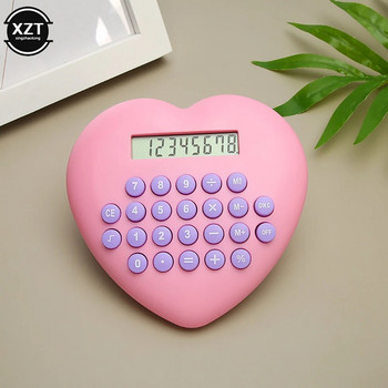 Нов многофункционален 8-битов калкулатор Творческа любов Компютърен шрифт Прозрачни пластмасови ключове Ученически пособия Продажба на едро Симпатичен калкулатор