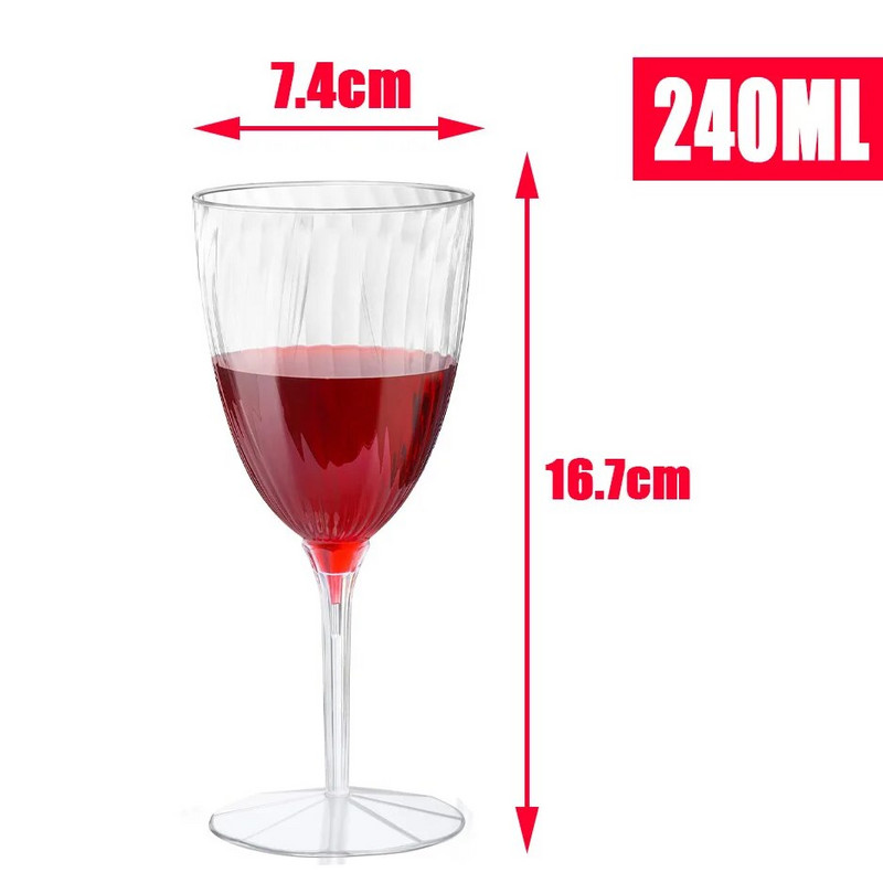 8db műanyag pezsgőspoharak 8 uncia kemény, eldobható borospoharak Mimóza Esküvői ivás Pirítós Életmű Műanyag pezsgőfuvola