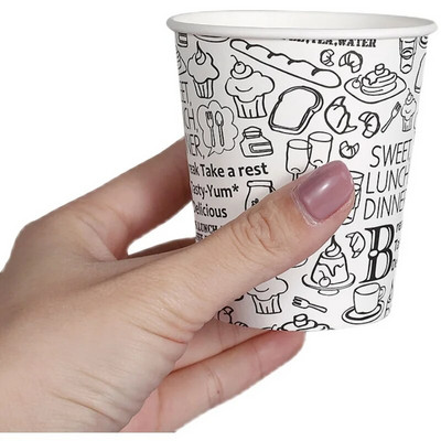 100 бр./опаковка 200 мл Карикатура Хартиена чаша за еднократна употреба Чаша за кафе Консумативи за горещо пиене