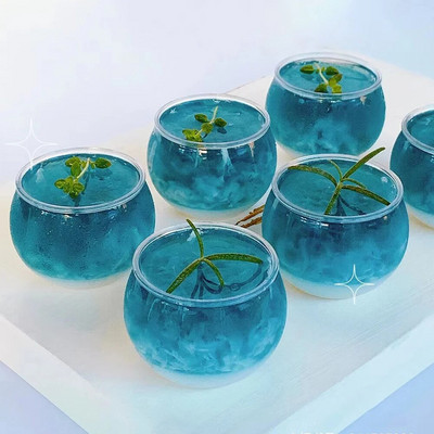 20Pcs мини чаши за десерт Пластмасови кръгли чаши за парфе предястие Парти дреболии Shooter Дегустация на десерт Shot Сервиращи чаши