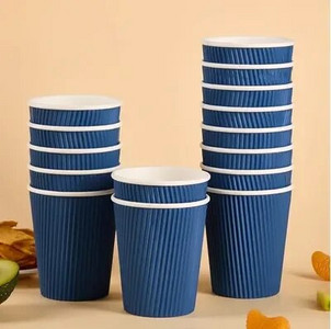 Vienkartinis dvisluoksnis gofruotas storas kavos popierius karšto gėrimo puodelis 280 ml plastikiniai puodeliai Cupcake