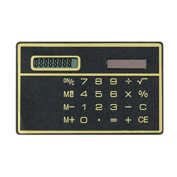 Соларен 8-цифрен калкулатор Тънък соларен калкулатор със сензорен екран Дизайн на кредитна карта Мини размер Преносим тънък компютър