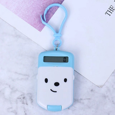 Nešiojamas skaitmeninis skaičiuotuvas Kawaii mini skaičiuotuvas Kišeninis ekranas Animacinis filmas mielas kūrybingas raktų pakabuko skaičiuotuvas Biuro reikmenys