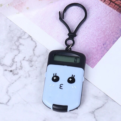 Nešiojamas skaitmeninis skaičiuotuvas Kawaii mini skaičiuotuvas Kišeninis ekranas Animacinis filmas mielas kūrybingas raktų pakabuko skaičiuotuvas Biuro reikmenys