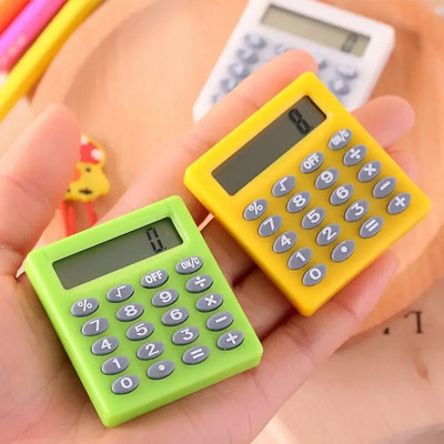 Анимационен джобен мини калкулатор Ръчен джобен тип монетни батерии Калкулатор Носете екстри Calculadoras Училищен офис калкулатор