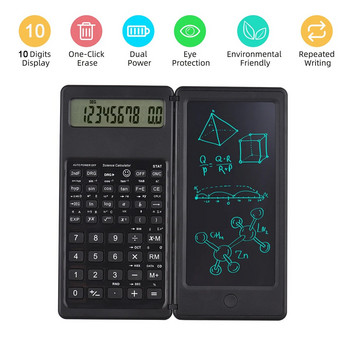 Αναβαθμισμένη Solar Scientific Calculator with LCD Notepad Functions Επαγγελματική φορητή πτυσσόμενη αριθμομηχανή για φοιτητές