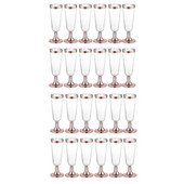 24X vestuvių šampano fleita Creative vienkartinis plastikinis vestuvinis puodelis šampano stiklo gėrimo indai rožinis auksas