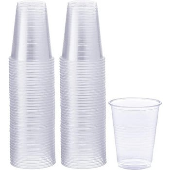 100 бр. Нови прозрачни пластмасови чаши за еднократна употреба, пикник на открито, рожден ден, кухненско парти, сервиз за дегустация 250 ml