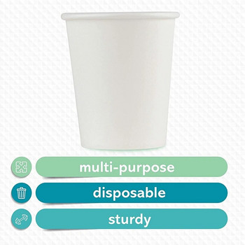 Хартиени чаши, малка баня за еднократна употреба, еспресо, дозатор за чаши за вода за уста, чаши за еднократна употреба, чаша за кафе (опаковка от 200) 5 унции