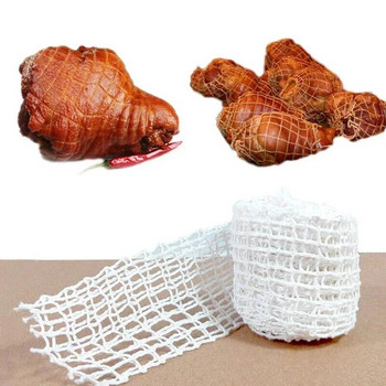 Ρολό με δίχτυ κρέατος Ελαστικό δίχτυ λουκάνικου ζαμπόν Κρεοπωλείο λουκάνικο χοτ ντογκ Δίχτυ συσκευασίας Αξεσουάρ κουζίνας Εργαλεία μαγειρέματος κρέατος