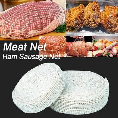 Meat Netting Roll Elastic Ham Sausage Net Butcher`s String Hot Dog Sausage Packaging Net Kitchen Accessories Meat Cooking Tools