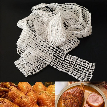 YOMDID 3/5M Λουκάνικο δίχτυ χοτ-ντογκ Διχτυωτό κρέας Δίχτυ κρεοπωλείου ρολό κορδόνι συσκευασίας Μαγειρεμένο ζαμπόν Δίχτυα αγκώνων Αξεσουάρ κουζίνας