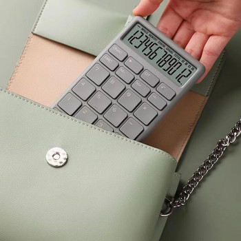 Електронен калкулатор с 12 цифри Соларен калкулатор Калкулатор с двойно захранване за домашен офис Училищен финансов офис Електронен