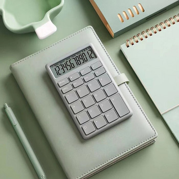 Електронен калкулатор с 12 цифри Соларен калкулатор Калкулатор с двойно захранване за домашен офис Училищен финансов офис Електронен