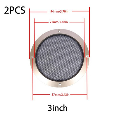 За 2"/3"//5"/6,5"/8"/10" инча 2 бр. Решетка Високоговорители Защитен капак Автомобилни високоговорители Усилвател на мощност Декоративен кръгъл модул 2 бр.