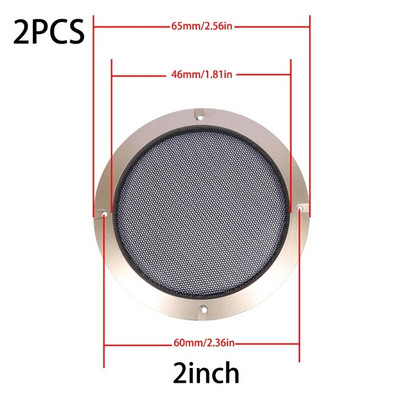 За 2"/3"//5"/6,5"/8"/10" инча 2 бр. Решетка Високоговорители Защитен капак Автомобилни високоговорители Усилвател на мощност Декоративен кръгъл модул 2 бр.