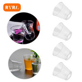20 vnt. mini skaidraus plastiko vienkartiniai vakarėlių akiniai, želė puodeliai, Gobelet plastikiniai stiklainiai Gimtadienio virtuvės priedai