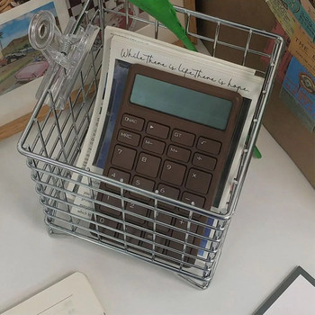 12-цифрен опростен финансов калкулатор Шоколадов стил Широкоекранен прост студентски счетоводен калкулатор Тишина ABS