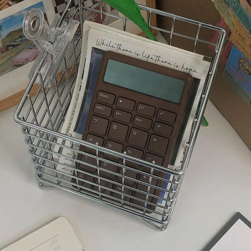 12-kohaline lihtne finantskalkulaator Šokolaadistiilis laiekraan Lihtne õpilaste raamatupidamise kalkulaator Vaikus ABS