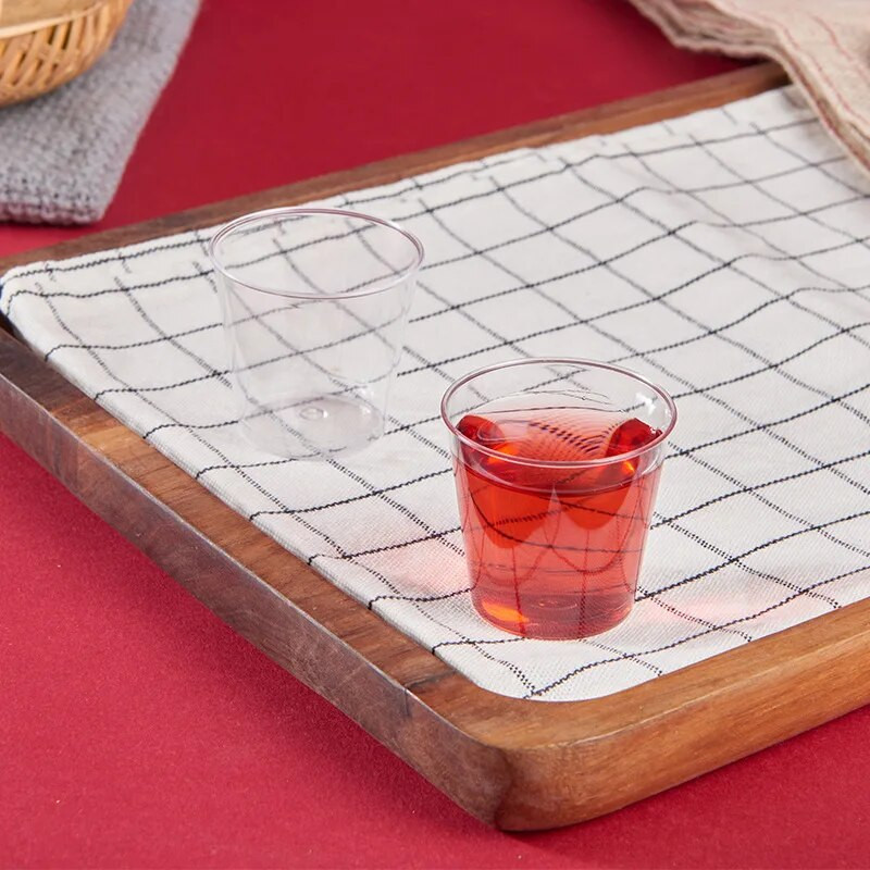 20/40 vnt. vienkartiniai skaidraus plastikiniai puodeliai lauko iškyloms gimtadienio vakarėliui virtuvės vakarėliui, vienkartiniai plastikiniai puodeliai vestuvėms, Kalėdoms, 30 ml